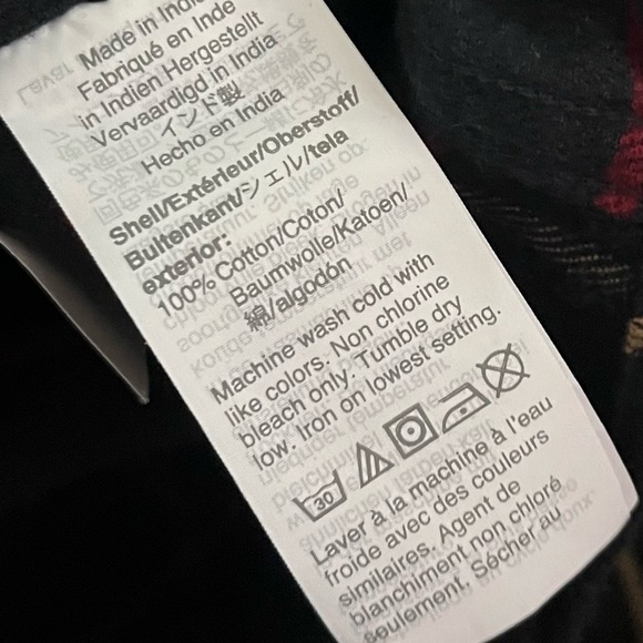 J. Crew • Men’s Navy Red Plaid Midweight Workshirt Flannel Button-Up Shirt - Picture 7 of 8